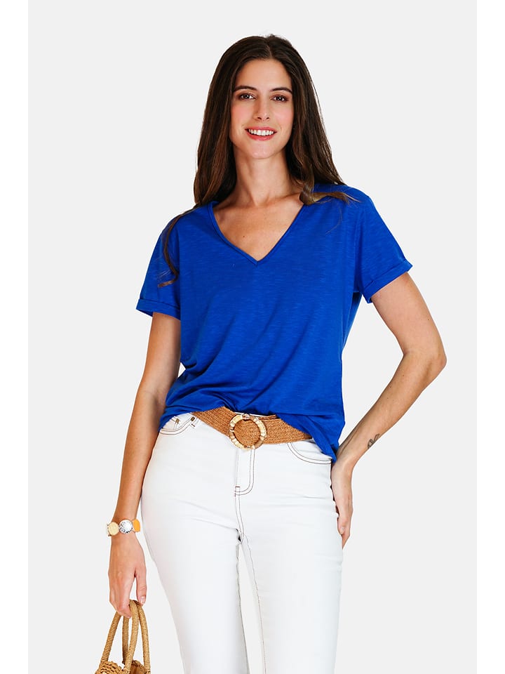 Le Jardin du Lin Shirt in Blau - 71% | Größe 42 | Damen-tops