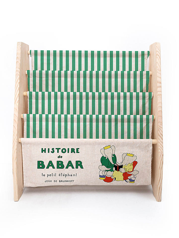 The Wild Hug Regal "Histoire de Babar" in Grün - (B)60 x (H)70 x (T)30 cm - 52% | Kinder-moebel