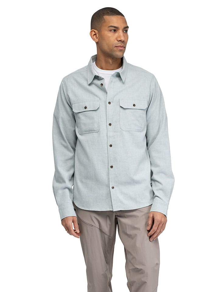 Bergans Flannelhemd "Nordmarka" - Relaxed fit - in Salbei - 51% | Größe L | Herren-plussize