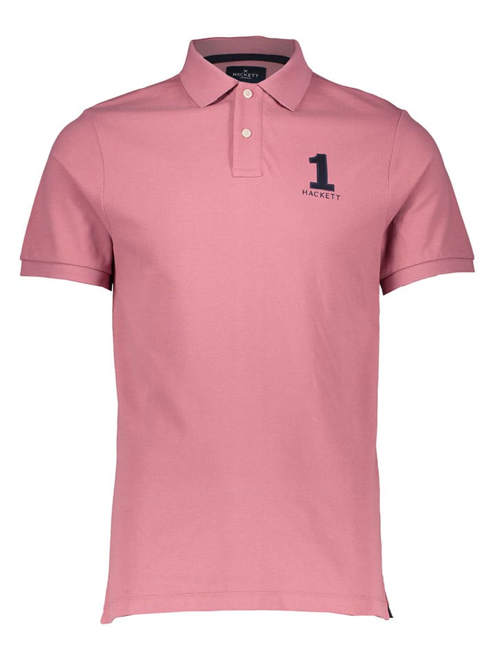 Hackett London Koszulka polo w kolorze szaroróżowym rozmiar: S