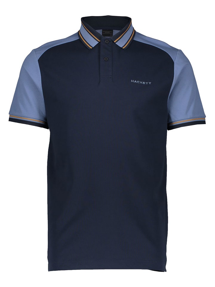 Hackett London Poloshirt in Dunkelblau/ Blau - 60% | Größe XXL | Herren-plussize