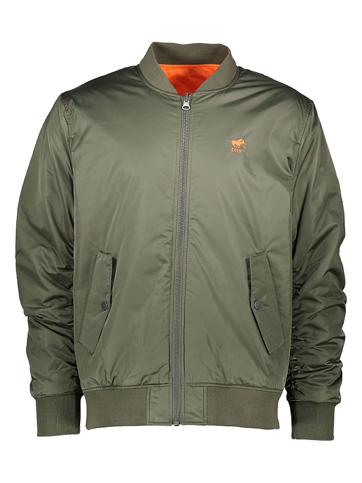 Polo Sylt Wende-Blouson in Khaki/ Orange - 61% | Größe M | Herren-plussize