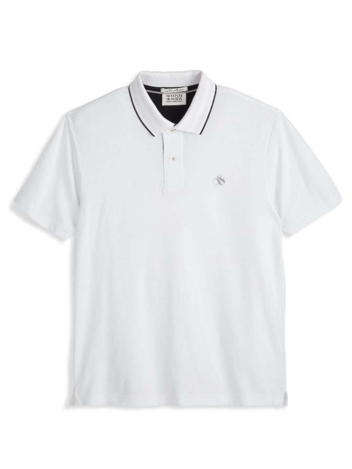 Scotch & Soda Poloshirt in Weiß - 74% | Größe S | Herren-plussize