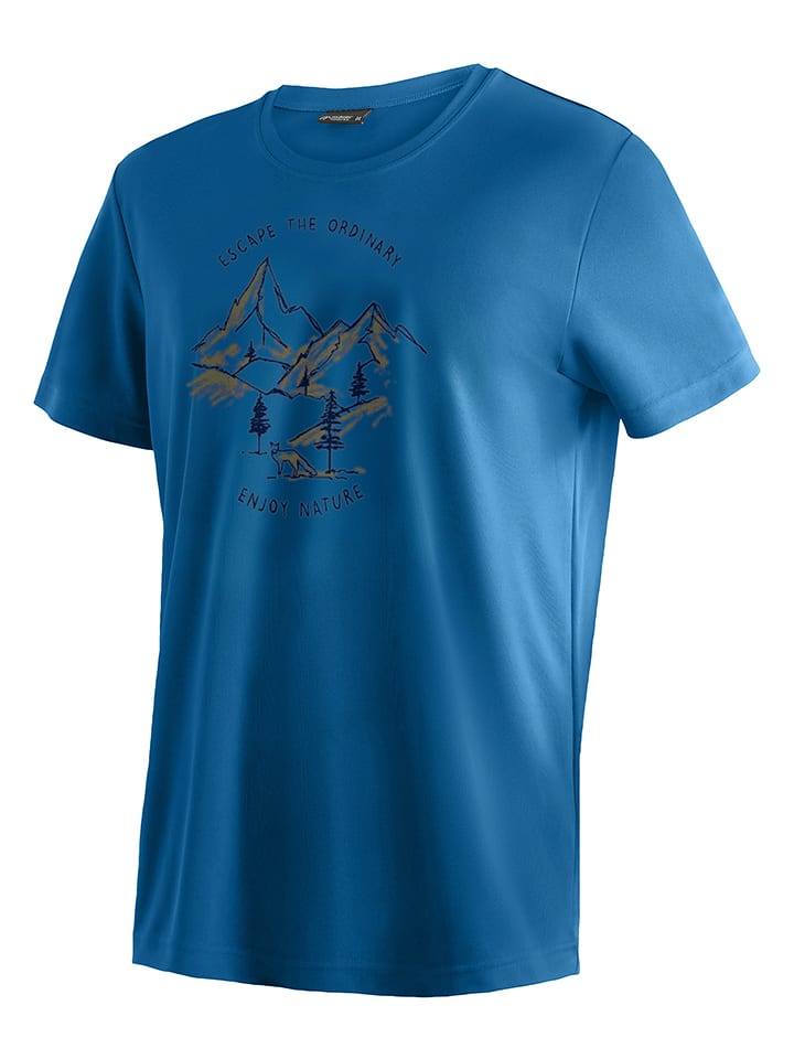 Maier Sports Funktionsshirt "Dieter" in Blau - 32% | Größe L | Herren-sportshirts