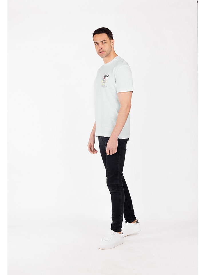 KEY LARGO Shirt "Hope" in Weiß - 60% | Größe 3XL | Herren-plussize