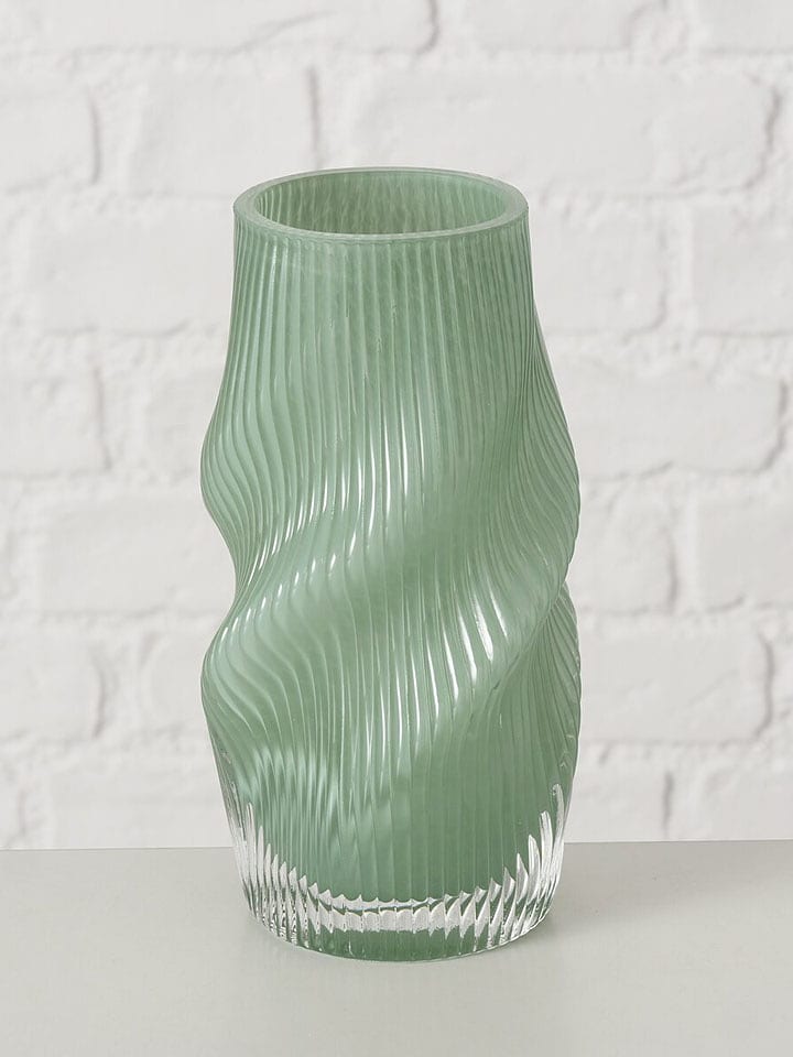 Boltze Vase "Varese" in Grün - (H)19 cm - 44% | Kerzen-vasen