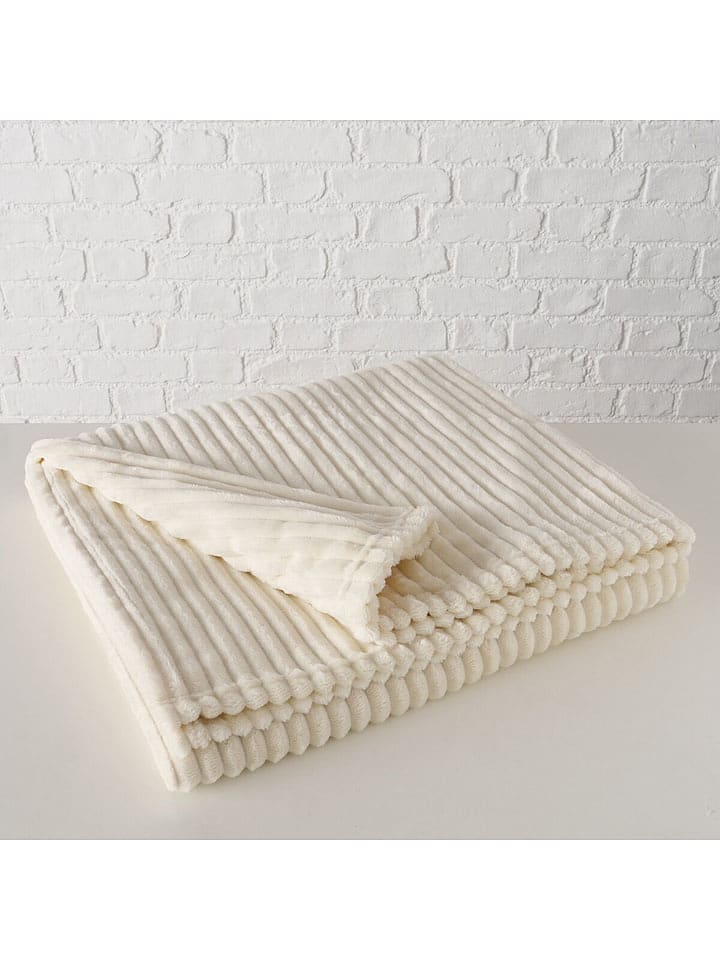 Boltze Wohndecke "Hygge" in Creme - (L)180 x (B)130 cm - 42% | Decken