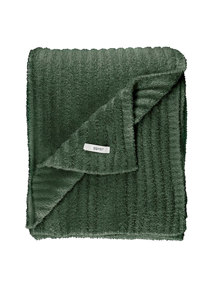 ESPRIT Plaid "Cuddle" in Grün - 50% | Größe 130x170 cm | Decken