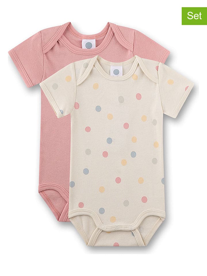 Sanetta 2er-Set: Bodys in Beige/ Rosa - 30% | Größe 80 | Baby-bodys
