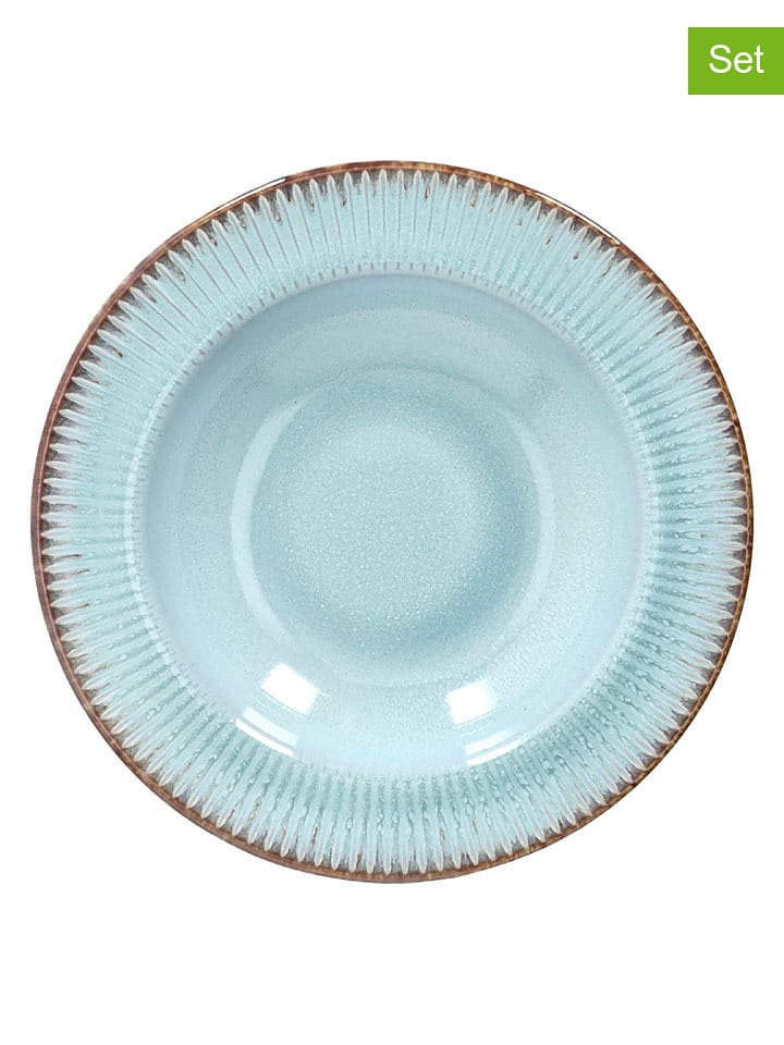 Tognana 6er-Set: Suppenteller "Althea" in Türkis - Ø 23 cm - 47% | Gedeckter-tisch