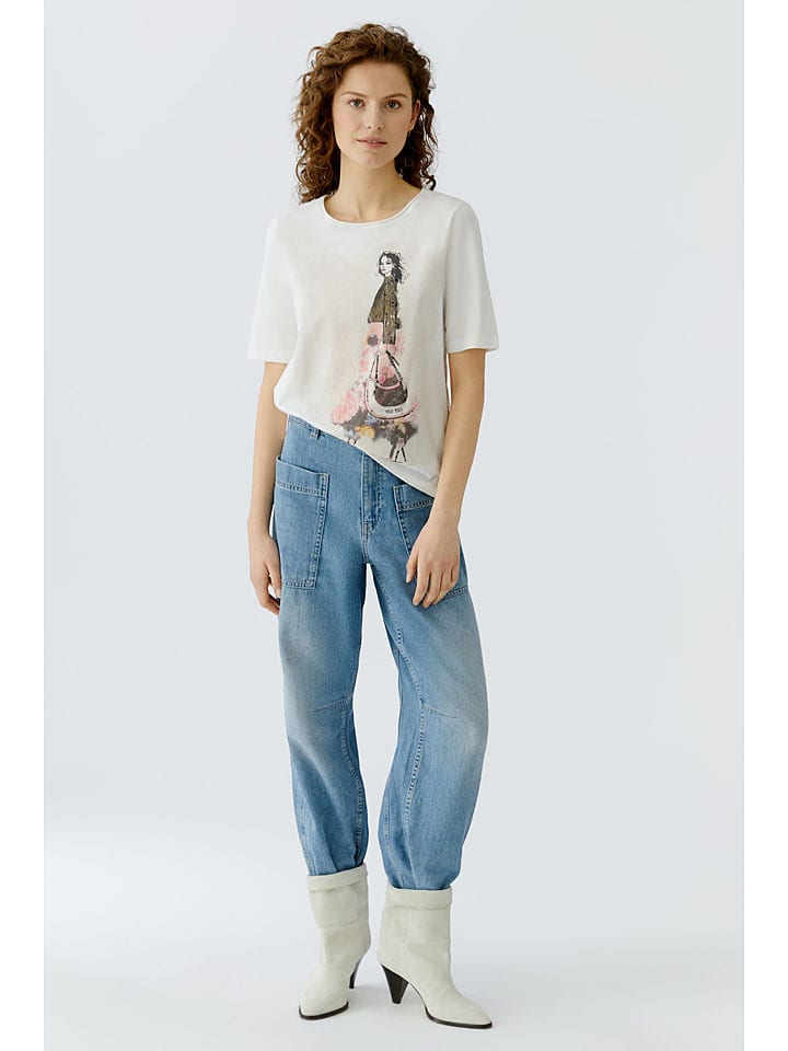 Oui Shirt in Weiß - 53% | Größe 42 | Damen-tops