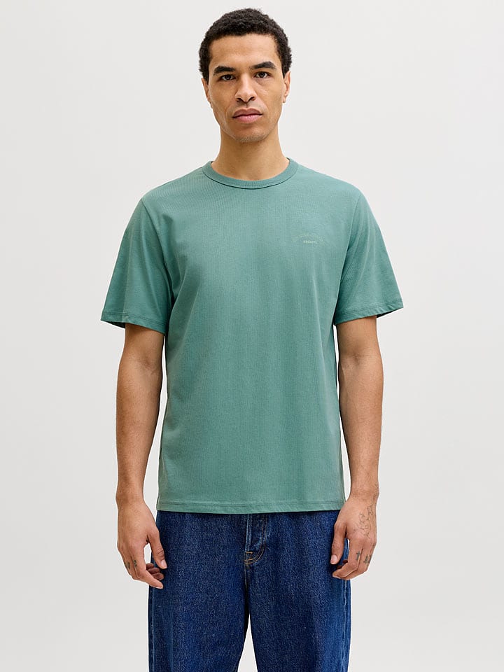 Jack & Jones Shirt "College" in Türkis - 15% | Größe L | Herren-plussize