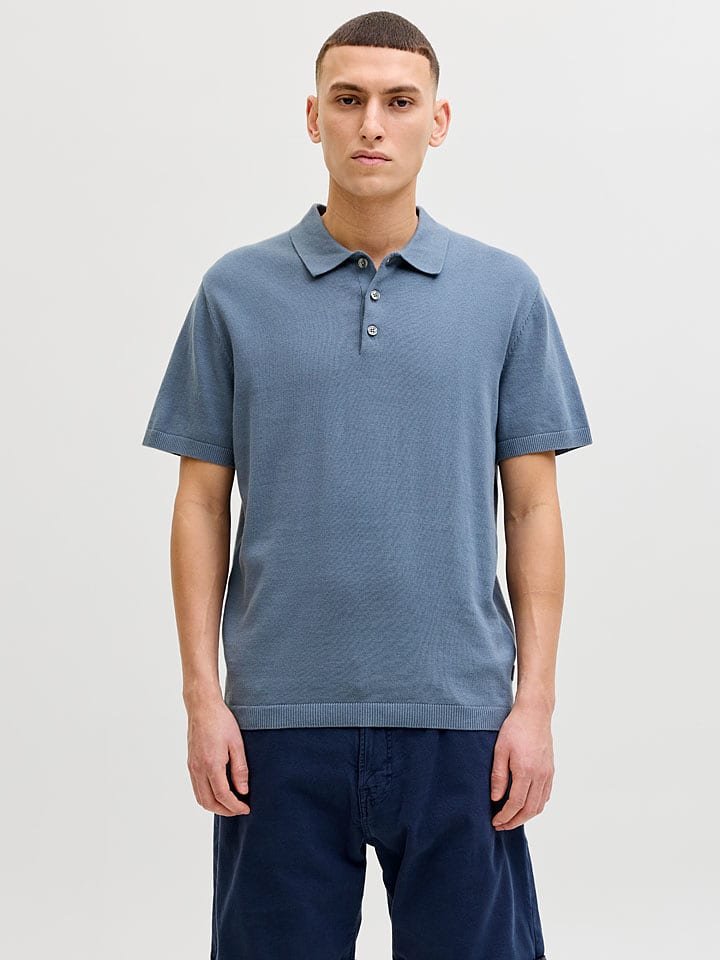 Jack & Jones Poloshirt "Will" in Blau - 37% | Größe L | Herren-plussize