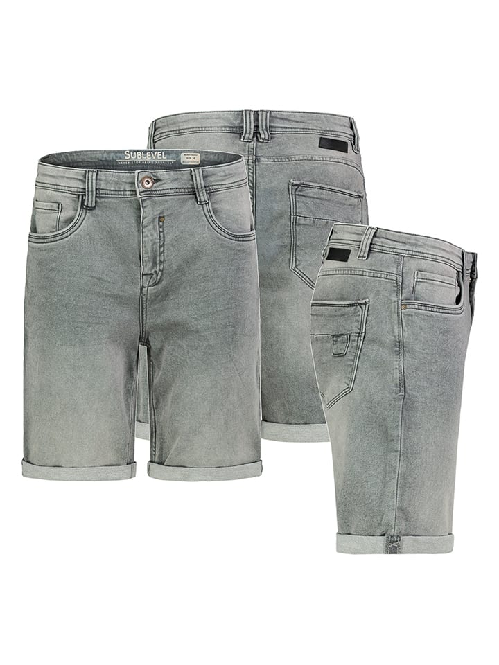 Sublevel Jeans-Bermudas in Grau - 56% | Größe W34 | Herren-shorts