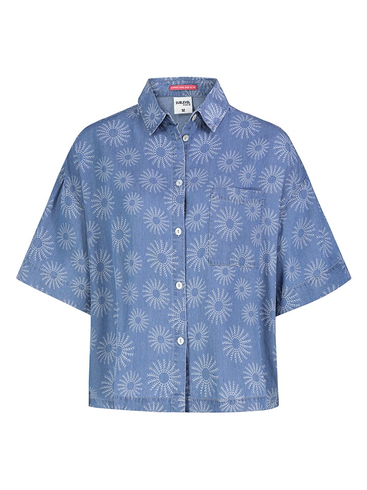 Sublevel Bluse in Blau - 60% | Größe M | Damen-blusen