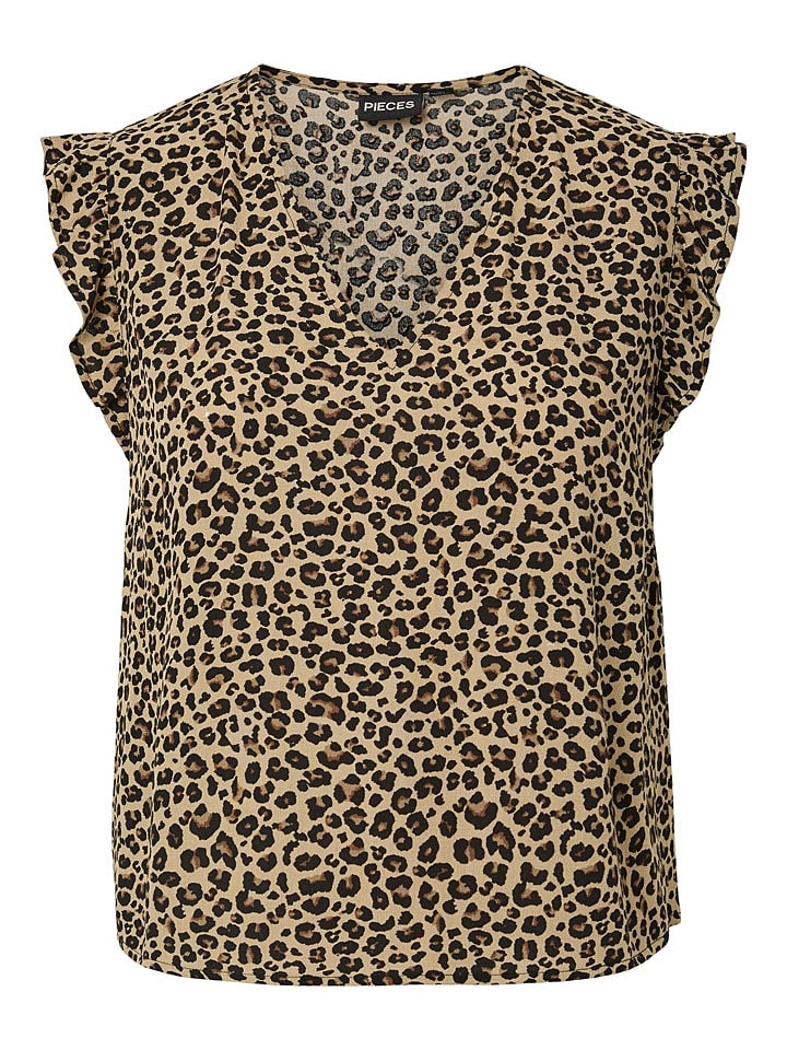 Pieces Bluse "Pcbarri" in Beige - 40% | Größe M | Damen-blusen