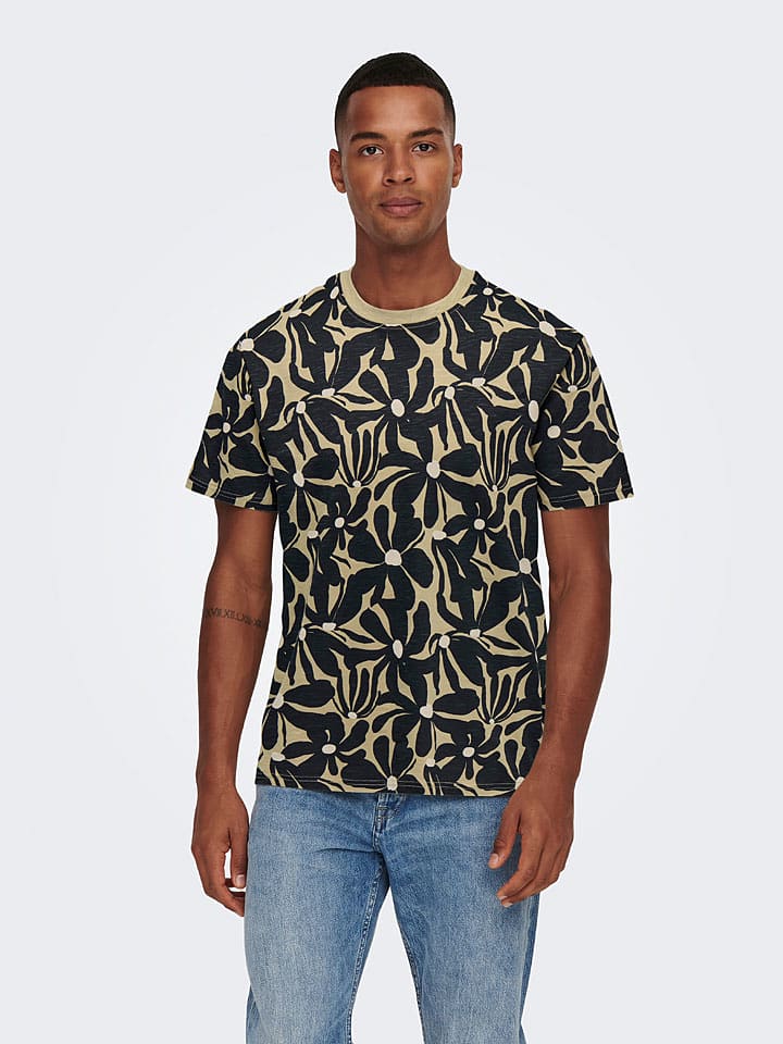 ONLY & SONS Shirt "Onsperry" in Schwarz/ Beige - XL