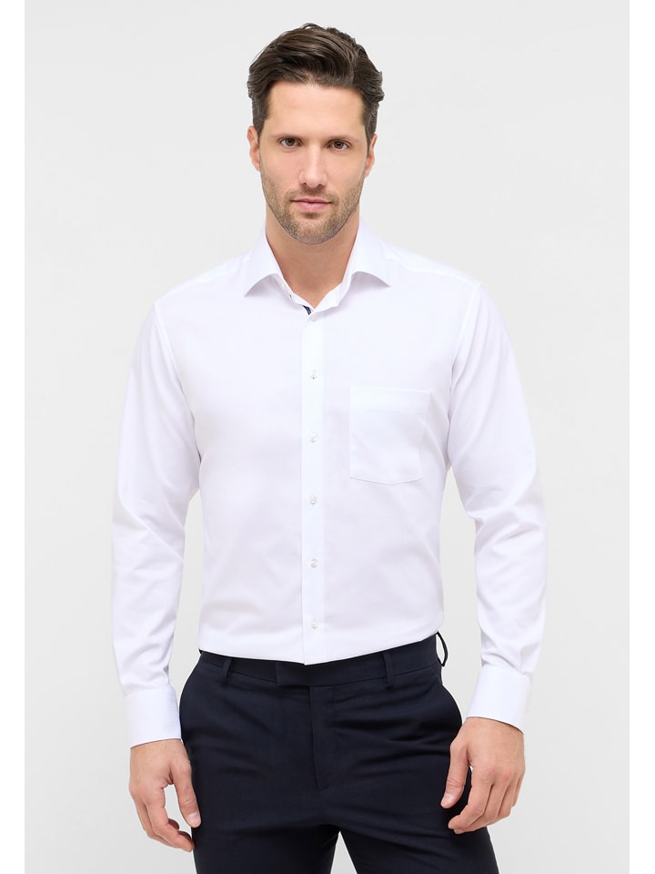 Eterna Hemd - Modern fit - in Weiß - 62% | Größe 45 | Herren-plussize