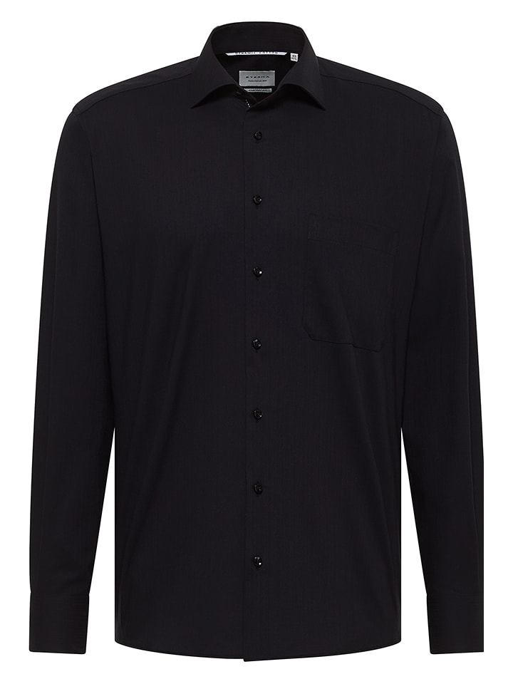 Eterna Hemd - Comfort fit - in Schwarz - 62% | Größe 39 | Herren-plussize