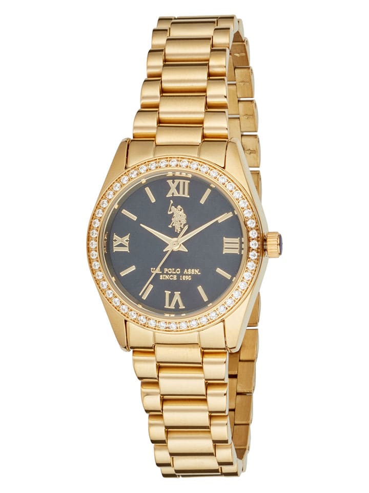 U.S. Polo Assn. Quarzuhr in Gold/ Grau - 72% | Damen-uhren