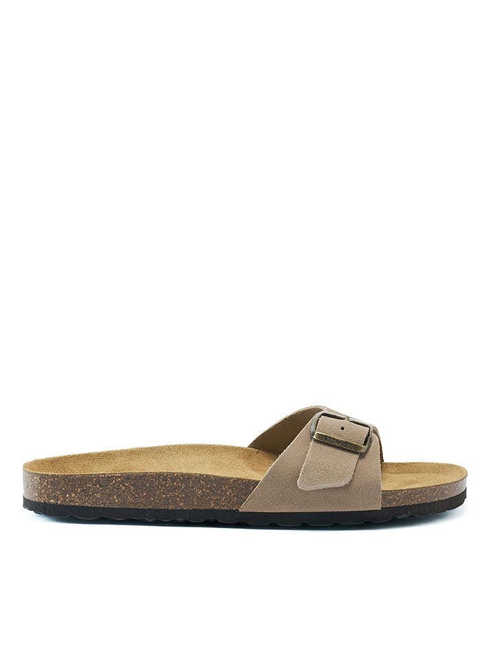 Mandel Leder-Pantoletten in Beige - 63% | Größe 43 | Herren-hausschuhe