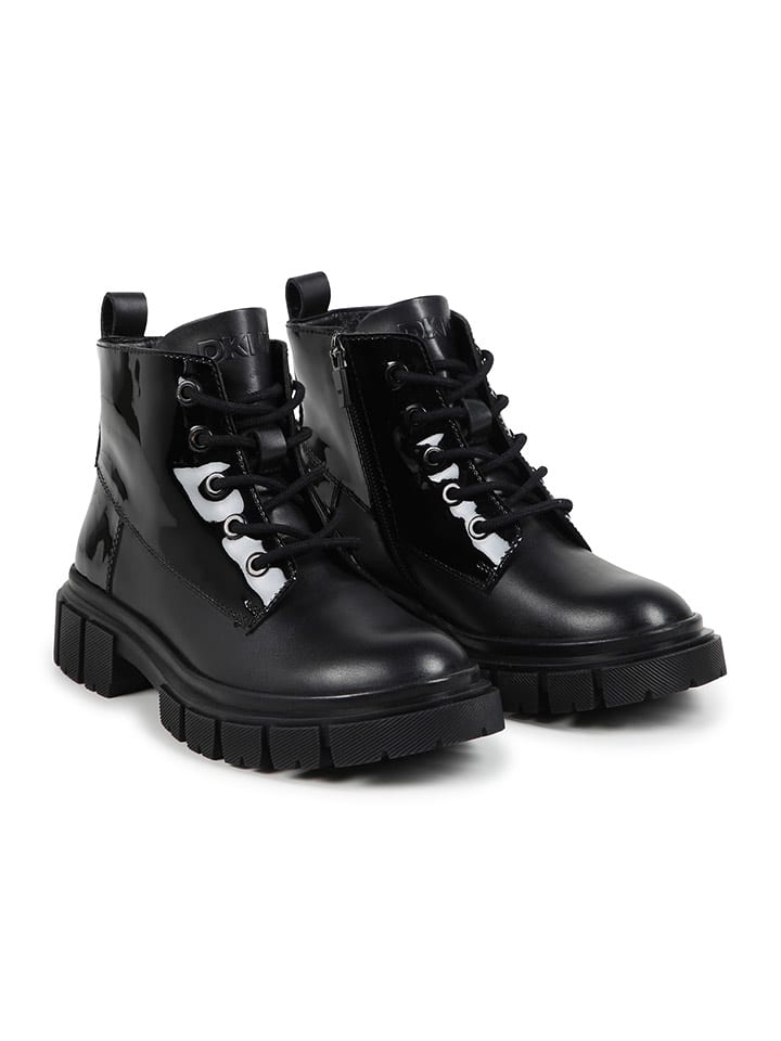 DKNY Leder-Boots in Schwarz - 64% | Größe 31 | Kinderstiefel