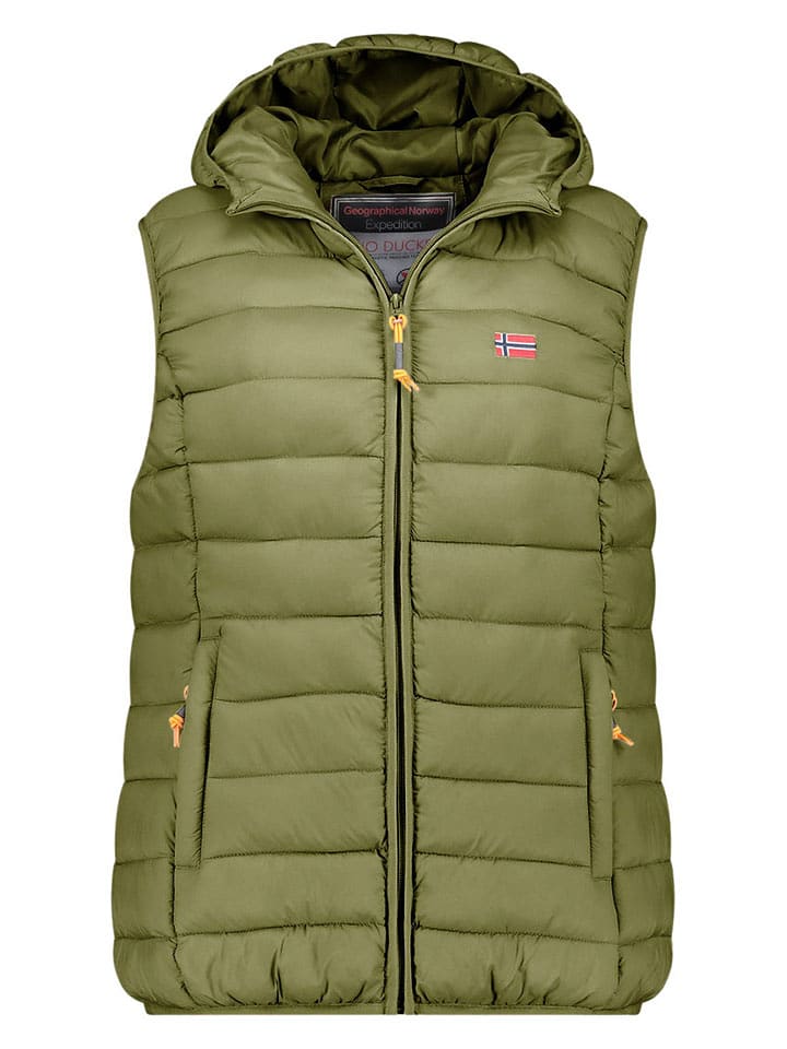 Geographical Norway Steppweste "Vatikolor" in Olivgrün - 68% | Größe S | Damenjacken