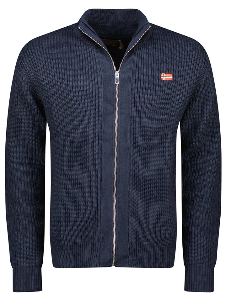 Geographical Norway Cardigan "Flexible" in Dunkelblau - 68% | Größe S | Damen-pullover-cardigans