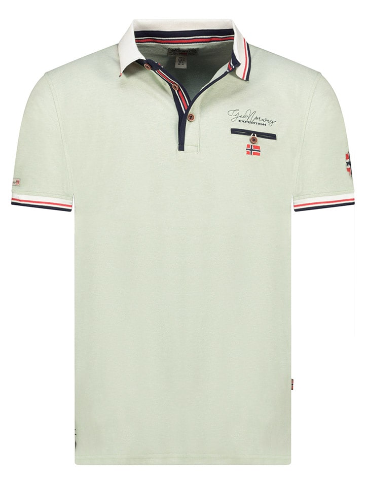 Geographical Norway Poloshirt "Kblended" in Grün - 71% | Größe M | Herren-plussize