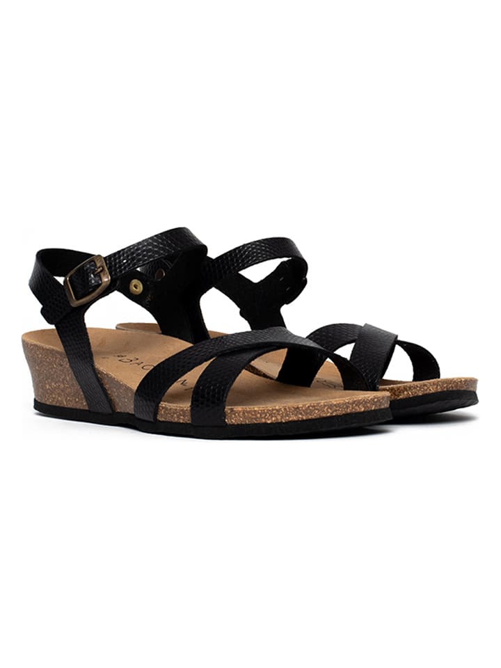 BACKSUN Keilsandaletten in Schwarz - 62% | Größe 38 | Damen-sandalen