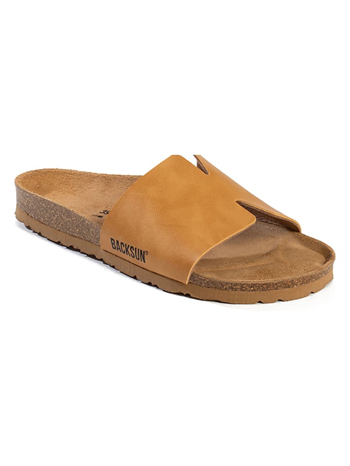 BACKSUN Pantoletten "Djilo" in Camel - 63% | Größe 37 | Damen-pantoletten