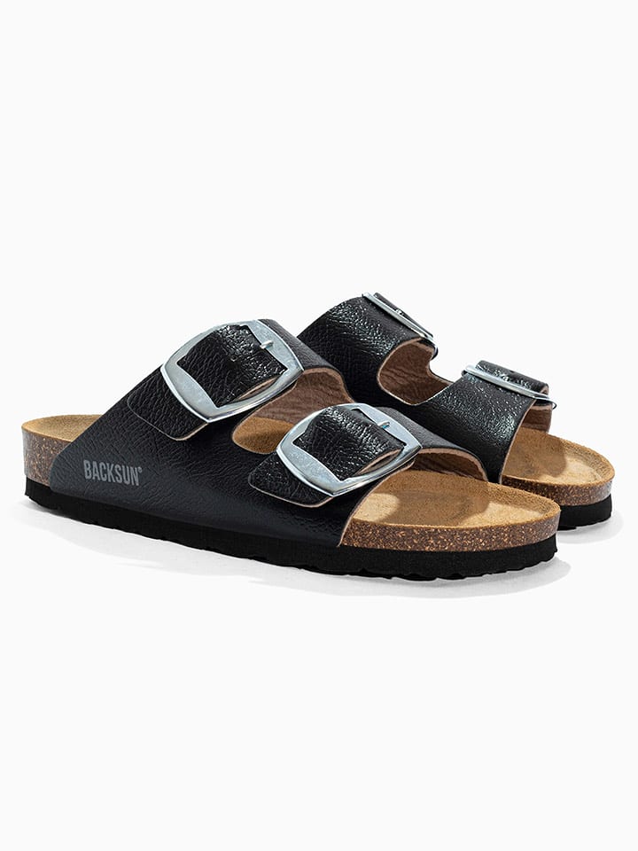 BACKSUN Pantoletten "Londrina" in Schwarz - 66% | Größe 36 | Damen-pantoletten