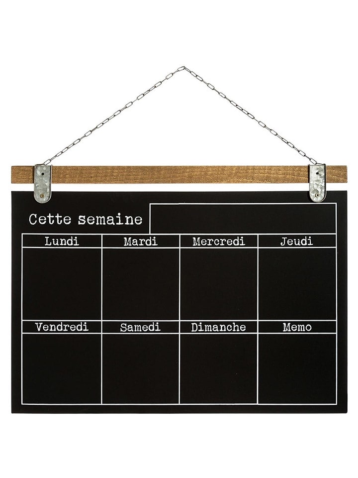 WellHome for Kids Wochenplan-Tafel in Schwarz - (L)50 x (T)69 cm - 64% | Wanddekoration