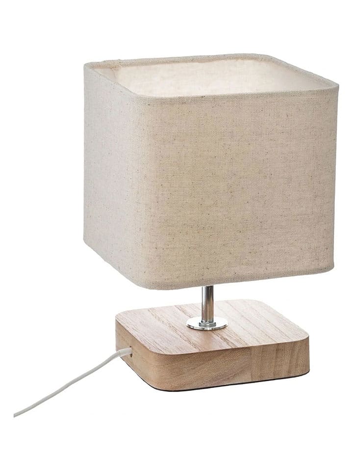 WellHome for Kids Tischleuchte "Madera" in Beige - (B)14 x (H)21 x (T)14 cm - 57% | Tischleuchten