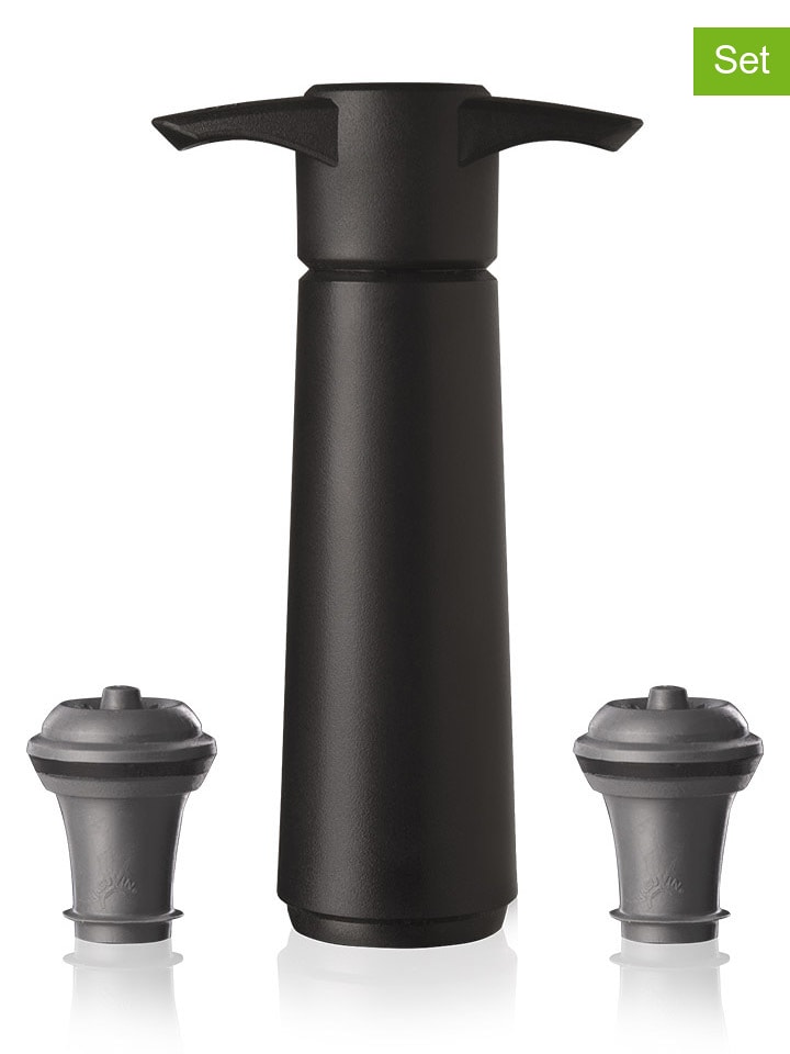 Vacu Vin 3tlg. Weinpumpen-Set in Schwarz - 34% | Gedeckter-tisch
