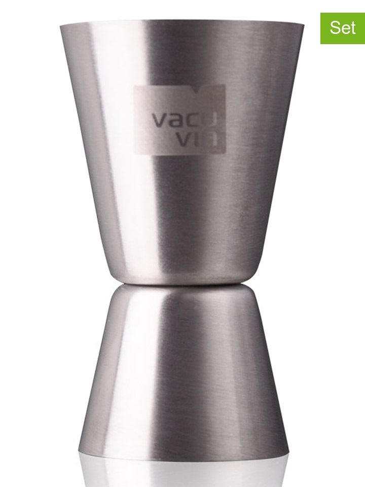 Vacu Vin 2er-Set: Double Jigger in Silber - 30 ml - 42% | Gedeckter-tisch