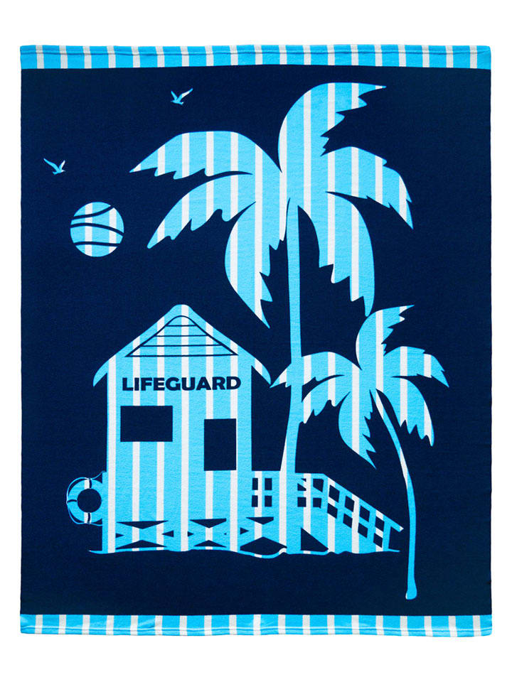 Le Comptoir de la Plage Mikrofaser-Strandtuch ''Napa'' in Dunkelblau/ Hellblau - (L)170 x (B)140 cm - 50% | Badtextilien