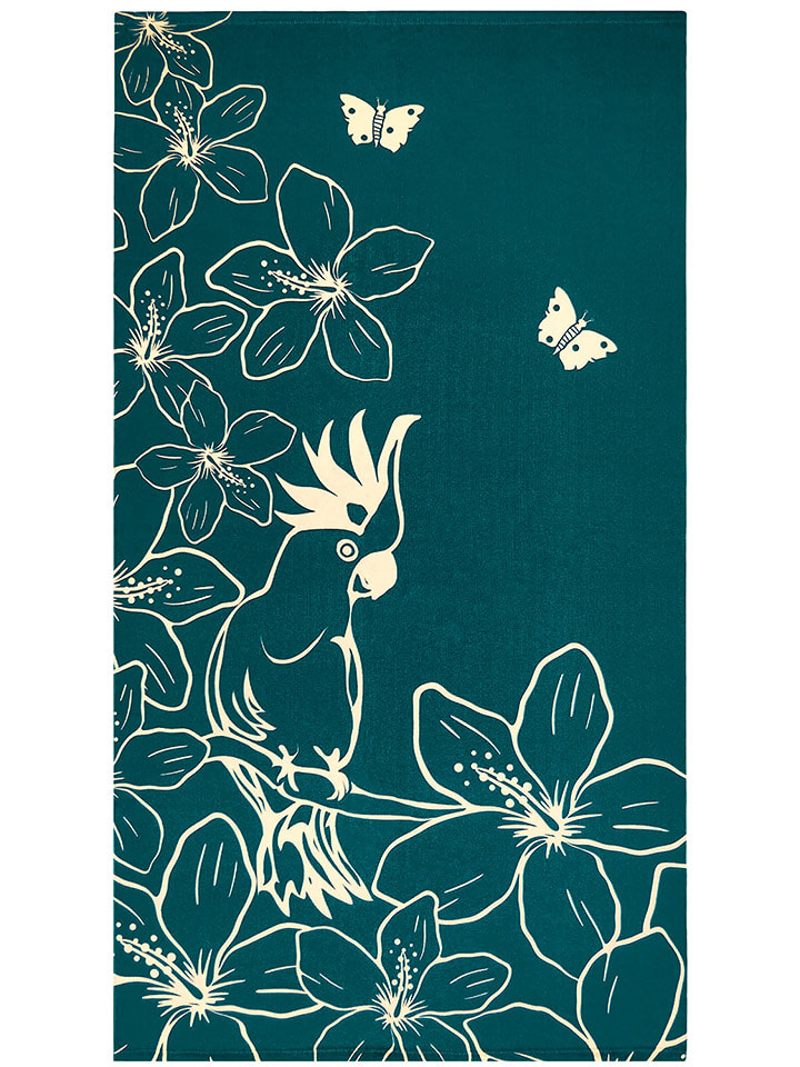 Le Comptoir de la Plage Mikrofaser-Strandtuch ''Serifos'' in Petrol - (L)170 x (B)90 cm - 52% | Badtextilien