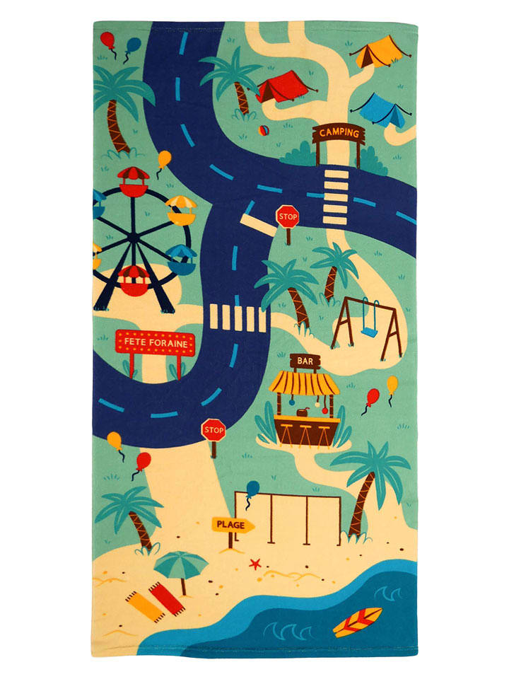 Le Comptoir de la Plage Mikrofaser-Strandtuch ''Circuit'' in Bunt - (L)140 x (B)70 cm - 49% | Badtextilien