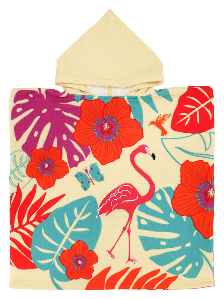 Le Comptoir de la Plage Badeponcho ''Lindy'' in Beige/ Bunt - (L)60 x (B)60 cm - 52% | Badtextilien