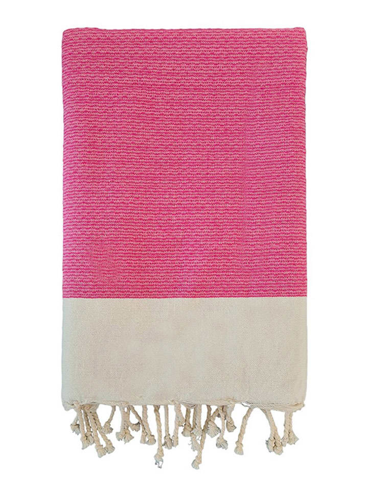 Le Comptoir de la Plage Fouta ''Athena'' in Fuchsia - (L)200 x (B)200 cm - 52% | Badtextilien