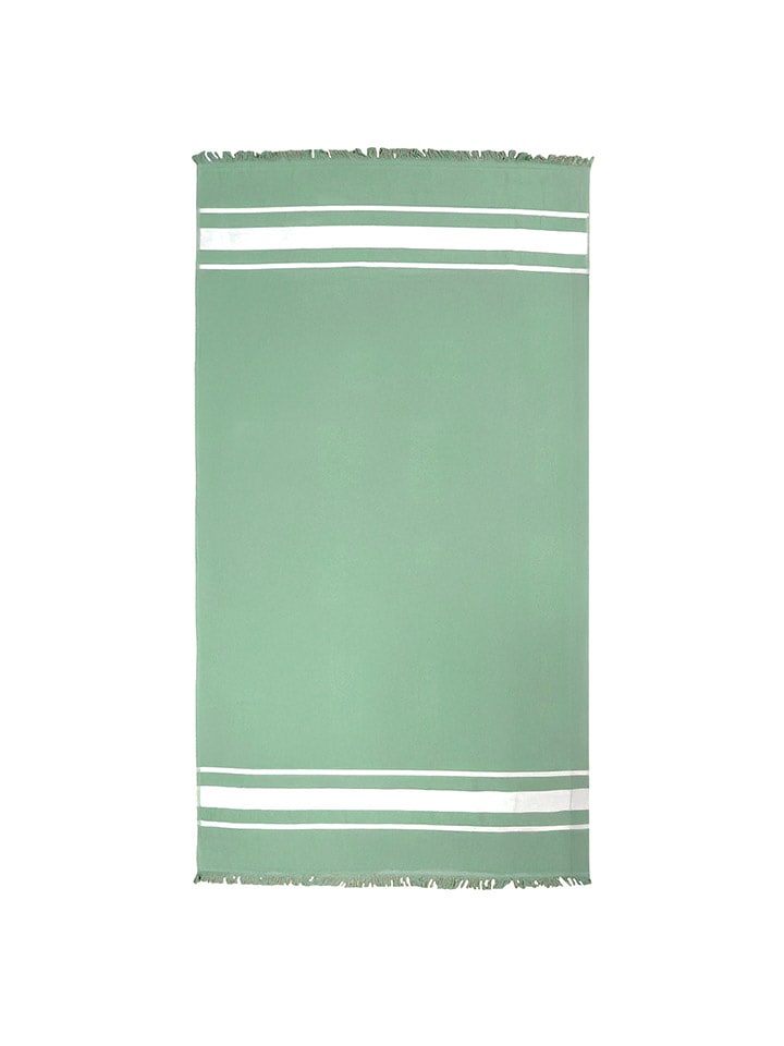 Le Comptoir de la Plage Fouta ''Caraibes" in Türkis - (L)170 x (B)90 cm - 51% | Badtextilien