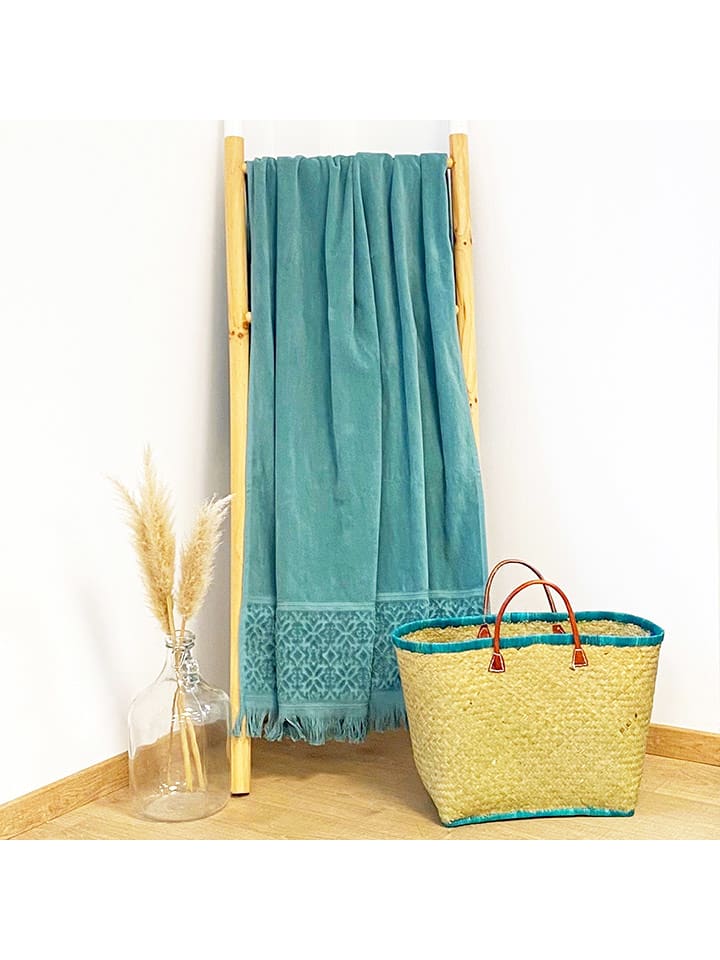 Le Comptoir de la Plage Strandtuch "Romance" in Grün - (L)170 x (B)90 cm - 51% | Badtextilien