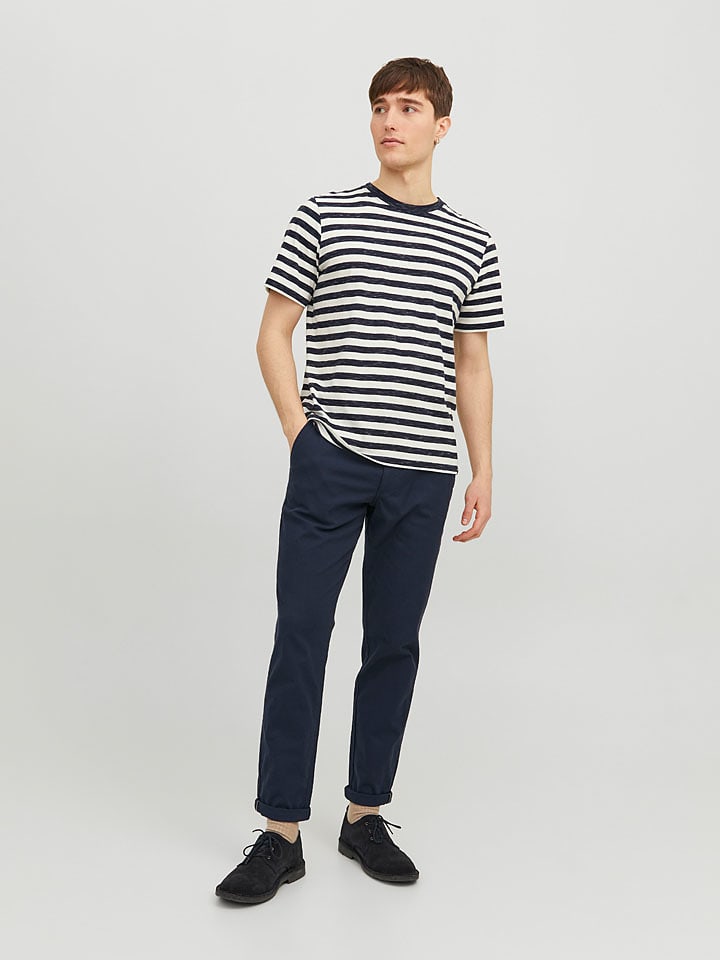 Jack & Jones Chino "Marco" in Dunkelblau - 51% | Größe W38/L32 | Herrenhosen