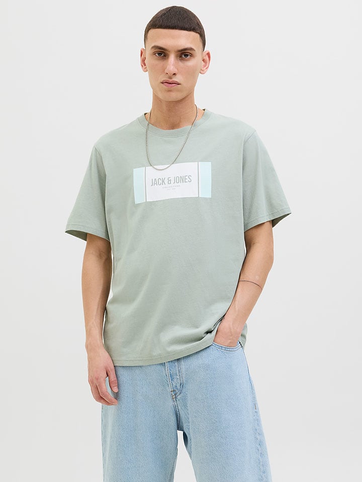 Jack & Jones Shirt in Hellgrün - 40% | Größe L | Herren-plussize