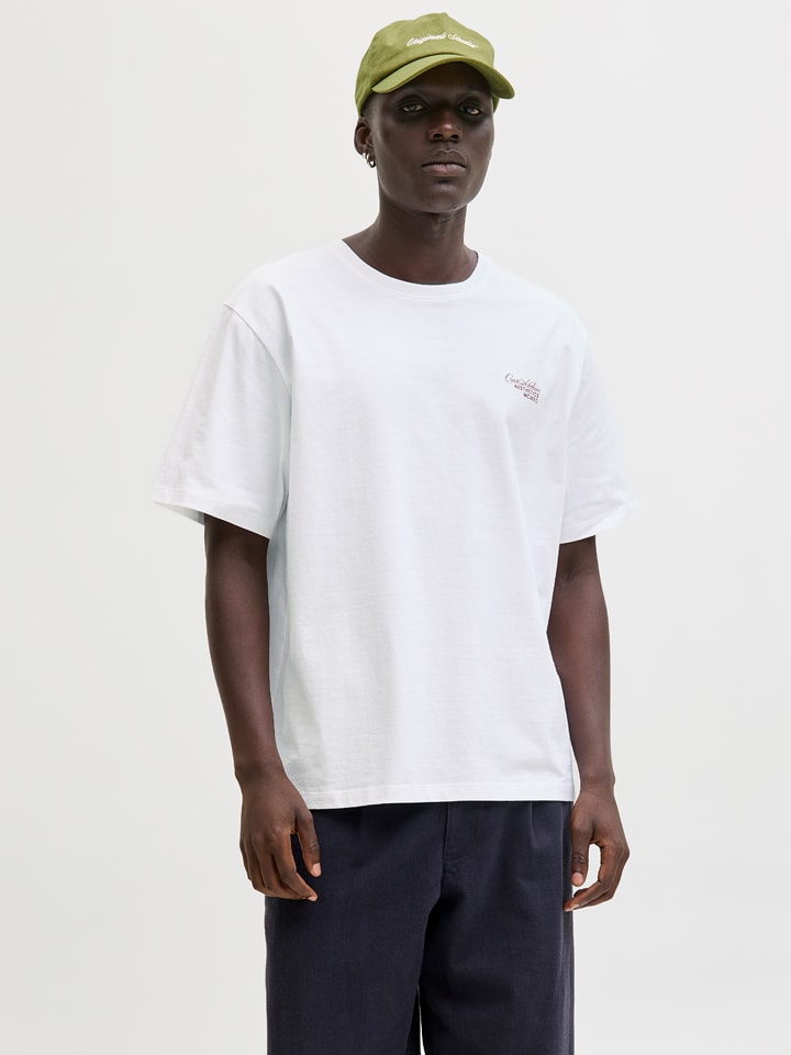 Jack & Jones Shirt "Roar" in Weiß - 50% | Größe S | Herren-plussize