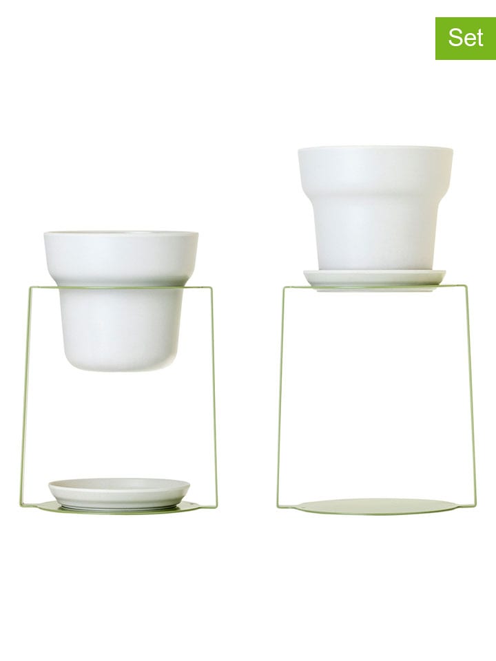 Vigar 2er-Set: Pflanzregale "Urban garden" in Grün - (B)15,5 x (H)23 x (T)13,5 cm - 50% | Gartenwerkzeuge