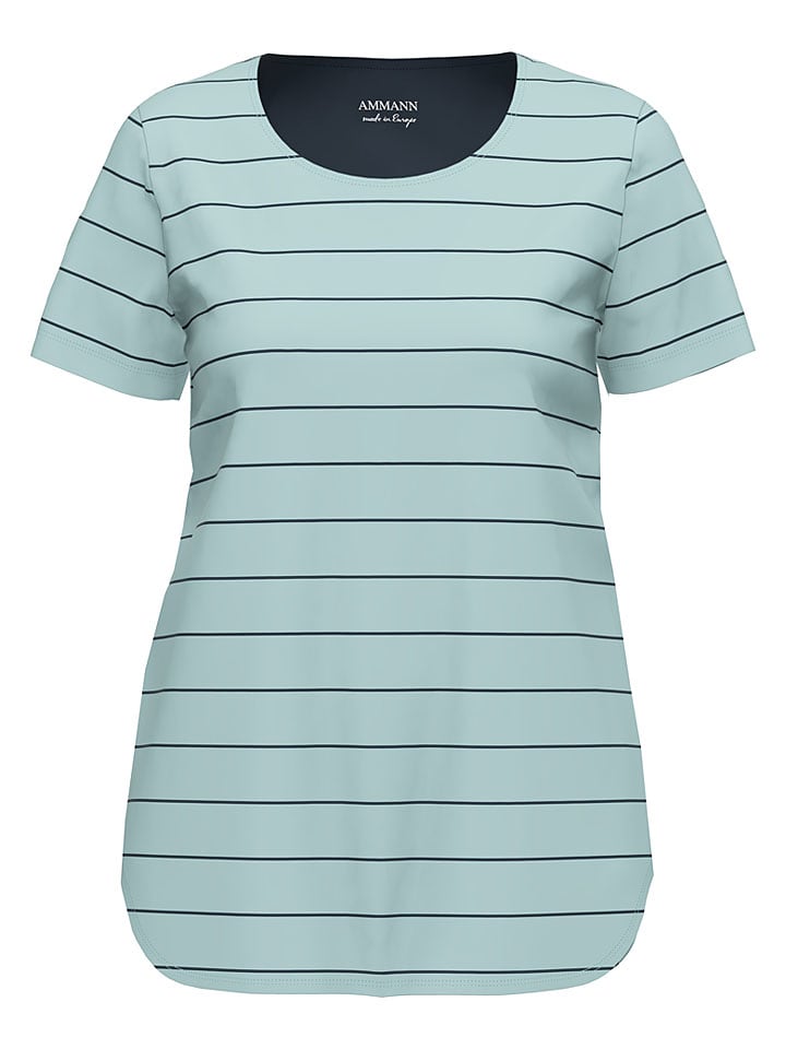 Ammann Pyjama-Oberteil in Hellblau - 54% | Größe 36 | Damen-loungewear