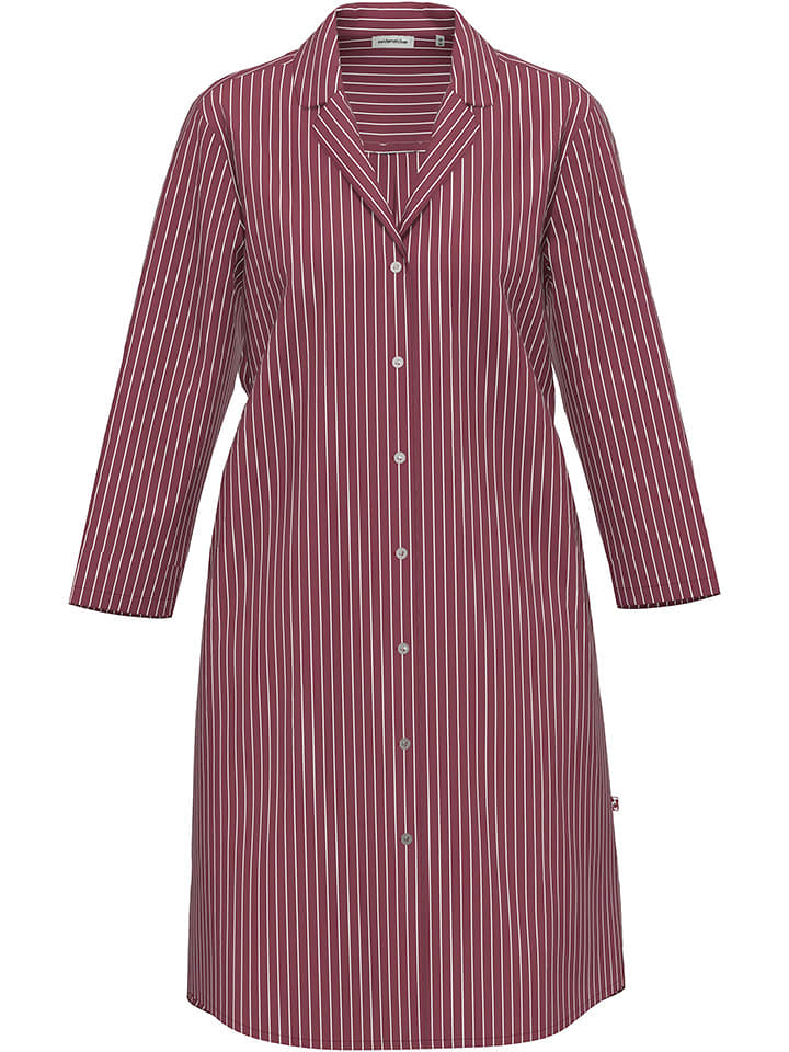 Seidensticker Nachthemd in Bordeaux/ Weiß - 57% | Größe 40 | Damen-loungewear