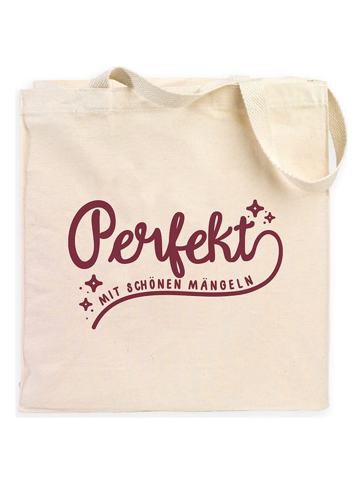 WOOOP Stoffbeutel "Perfekt" in Beige - (B)36 x (H)43 cm - 54% | Einkaufstaschen